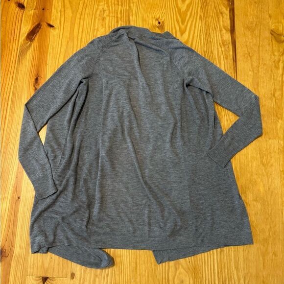 VINCE Womens XS Gray Merino Wool Blend Drape Open Front Long Cardigan Sweater - Picture 8 of 9